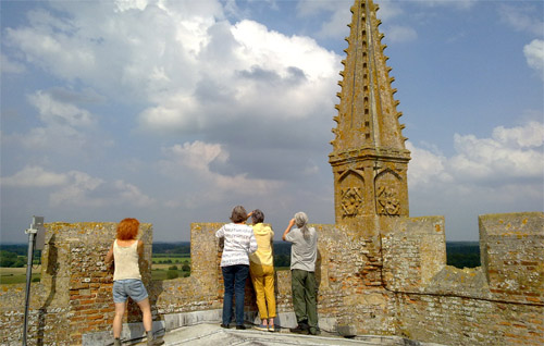 Several Reepham Society members climbed to the roof of Salle church tower