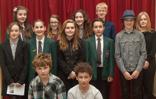 The 10 finalists and comperes of Youth Speaks 2015 at Reepham High & College