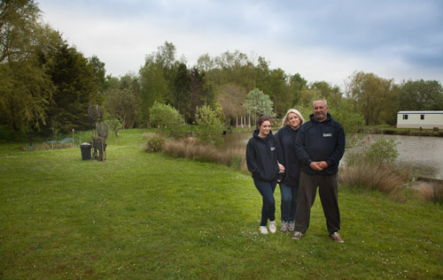 Alex, Kellie and Rick Broadway of Reepham Fishery, Norwich Road, Reepham. Photo: John Tym