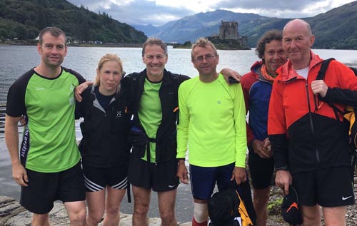 Left to right: Andy Hawes, Pippa Crosby, Steve Plackett, Phil Cooper, Andy Ritchings and Nick Bowden by Loch Ness, Scotland. (Sam Kingston was also with them, taking the photo.) Image: supplied