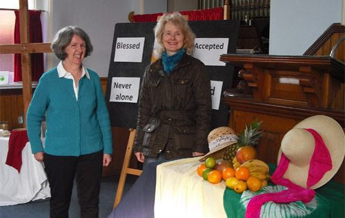 Frances Price (left), who led the Women's World Day of Prayer service at Reepham Methodist Church, and Sue Holman, who played the piano