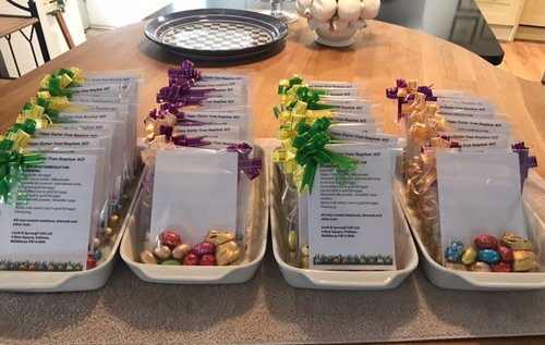 Easter gift bags received by WI members. Photo: submitted