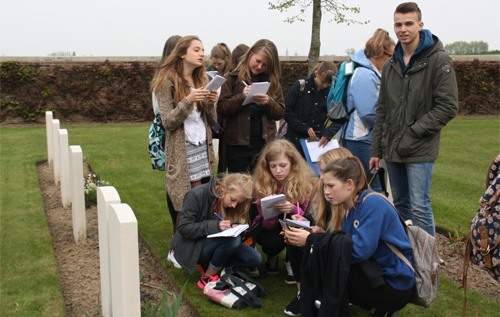 RHSC pupils visiting a First World War battlefield