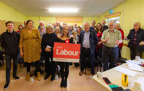 Jess Barnard (centre) has been selected as Labour's candidate for the Broadland constituency in next month's general election. Photo: Philip Williams