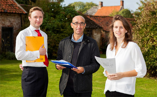 Left to right: Ross Ingham, director at Ingham Pinnock Associates; John Ette, Heritage at Risk Principle for the East of England, English Heritage; and Kate Pinnock, director at Ingham Pinnock Associates. Photo: English Heritage