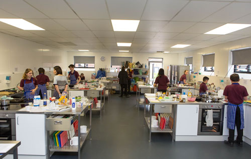 Ten competitors hard at work in the Junior Masterchef competition at Reepham High School
