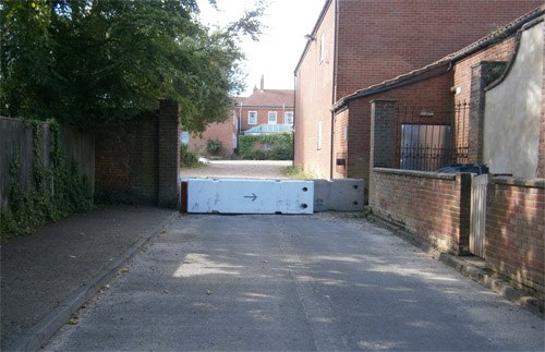 The car park at the rear of the Old Brewery House Hotel has been closed off to vehicles and the building has now been secured by vacant property specialists