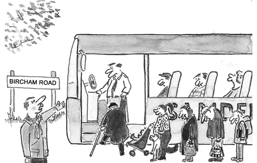 Oi! You! Clear orf. This is a public road!