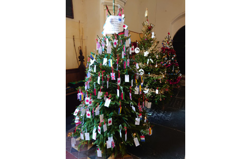 The winning Christmas tree, decorated by Reepham Primary School. Photo: Reepham Lions