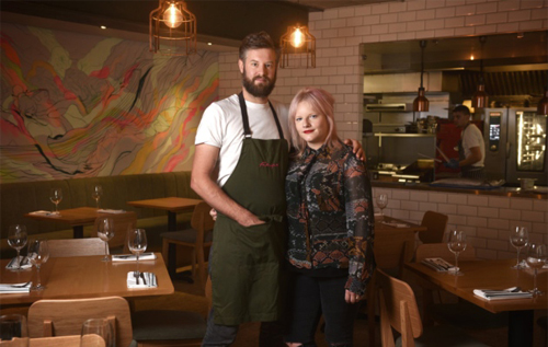 Andrew Jones and Hannah Springham at Farmyard Restaurant, St Benedict's Street, Norwich. Photo: EDP