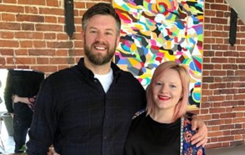 Andrew Jones and Hannah Springham at Farmyard Restaurant, St Benedict's Street, Norwich