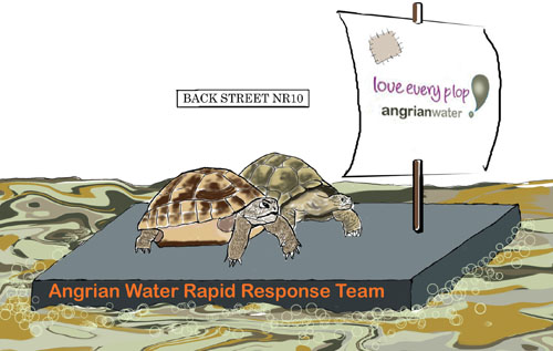 Up Back Street without a paddle.