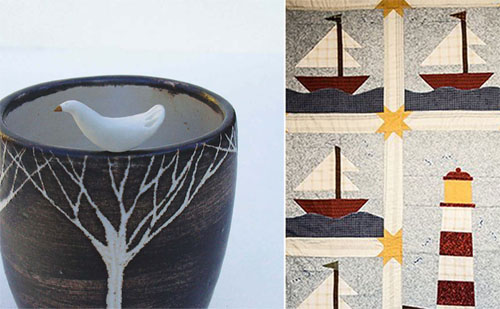 Works from Reepham-based artists include Jane Bygrave (left) and Maggie McArthur