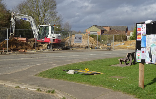 Site of proposed zebra crossing across Cawston Road. Photo: Reepham Community Press