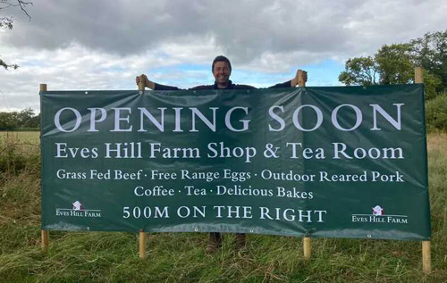 A farm shop is opening on 5 November at Eves Hill Farm, Booton. Pictured is farmer Jeremy Buxton. Photo: Eves Hill Farm