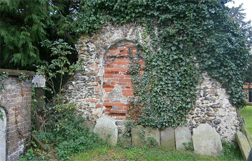 Only a fragment of Hackford All Saints remains today