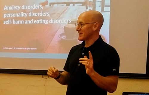 Ina Kenvyn teaching mental health first aid to the senior management team at YMCA Norfolk. Photo: submitted