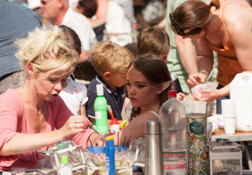 The festival programme in the town's market square included children's attractions in the afternoon. (Photo: John Tym/www.tympix.com)