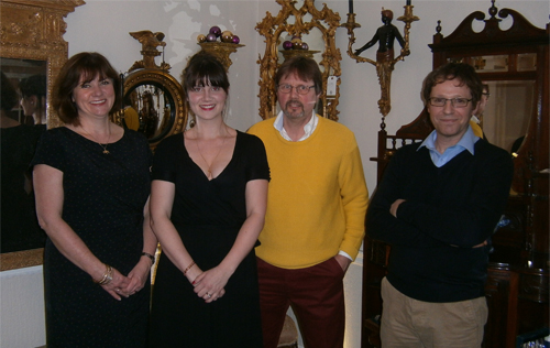 Left to right: Veronica Butler, Amy Loxton, Graham Butler and Nigel Castell in the new Reepham Antiques showroom