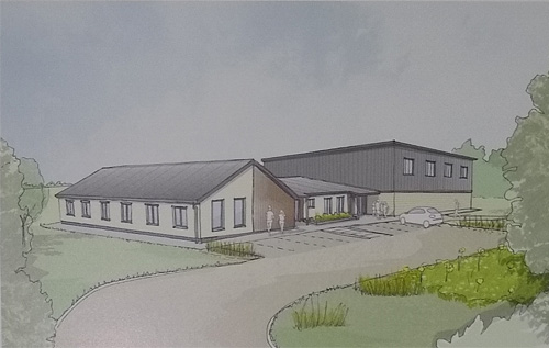 Indicative sketch of the proposed multi-use sports hall