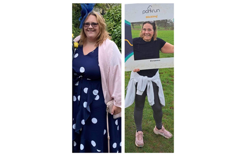 Tracy, before and after. Photos: Slimming World