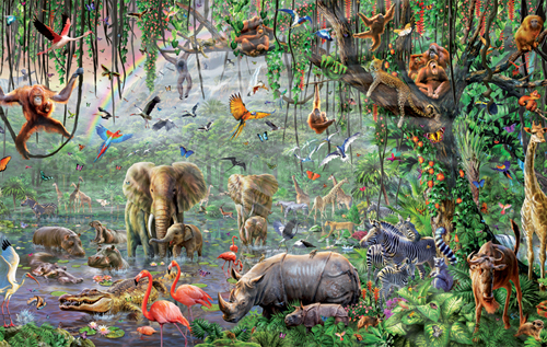 Part of "Wildlife", the world's largest jigsaw puzzle