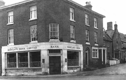 The former Barclays Bank in Market Place, Reepham, a branch of which closed in 2000